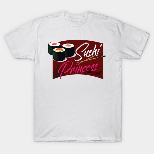 'Sushi Princess' Funny Princess Gift T-Shirt by ourwackyhome